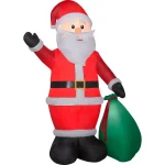 Gemmy 12 ft. Tall Airblown Inflatable Santa with Extra Bright LED Lights thumbnail 2