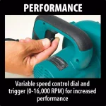 Makita UB1103 6.8 Amp Electric Handheld Blower and Vacuum, 203 MPH, 145 CFM thumbnail 10