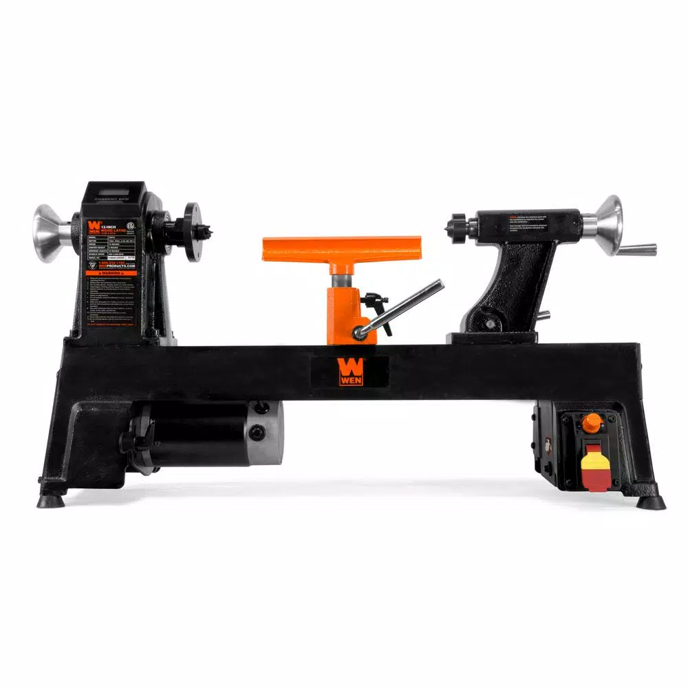 WEN 12 in. x 18 in. Variable Speed Wood Lathe, 4.5 Amp, Cast Iron