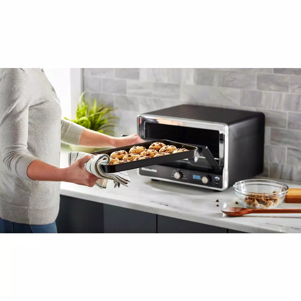 KitchenAid Matte Black Digital Countertop Oven with 9 Preset Functions
