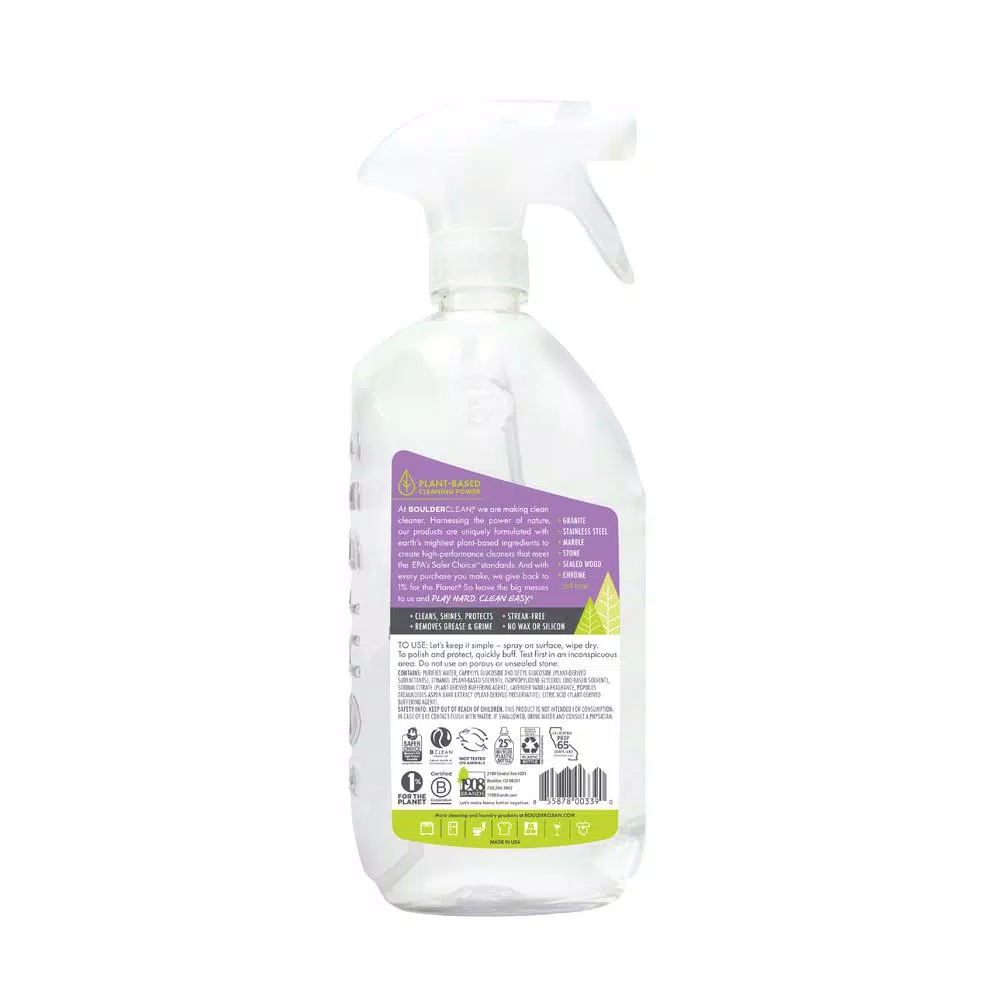 BOULDER CLEAN Clean PURE 28 oz. Granite and Stainless Steel Cleaner - Lavender Fields