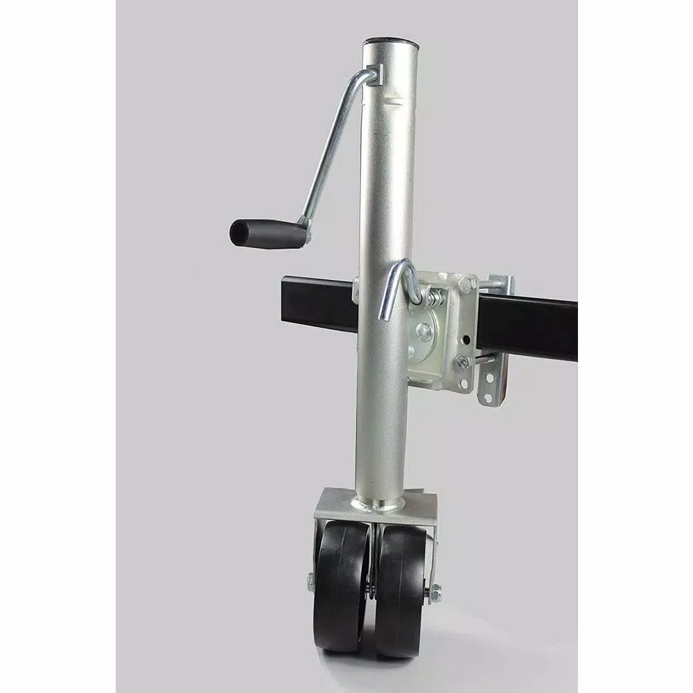MaxxHaul 1500 lbs. Capacity Swing Back Trailer Jack with Dual Wheels, 26.5 in. to 38 in. Lift