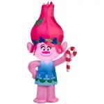 Home Accents Holiday DreamWorks Trolls Poppy Lighted Inflatable with Candy Cane, 3.5 ft Outdoor Holiday Decor thumbnail 1
