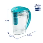Brita Stream 10-Cup Filter-As-You-Pour Water Pitcher with Filter, Lake Blue thumbnail 2