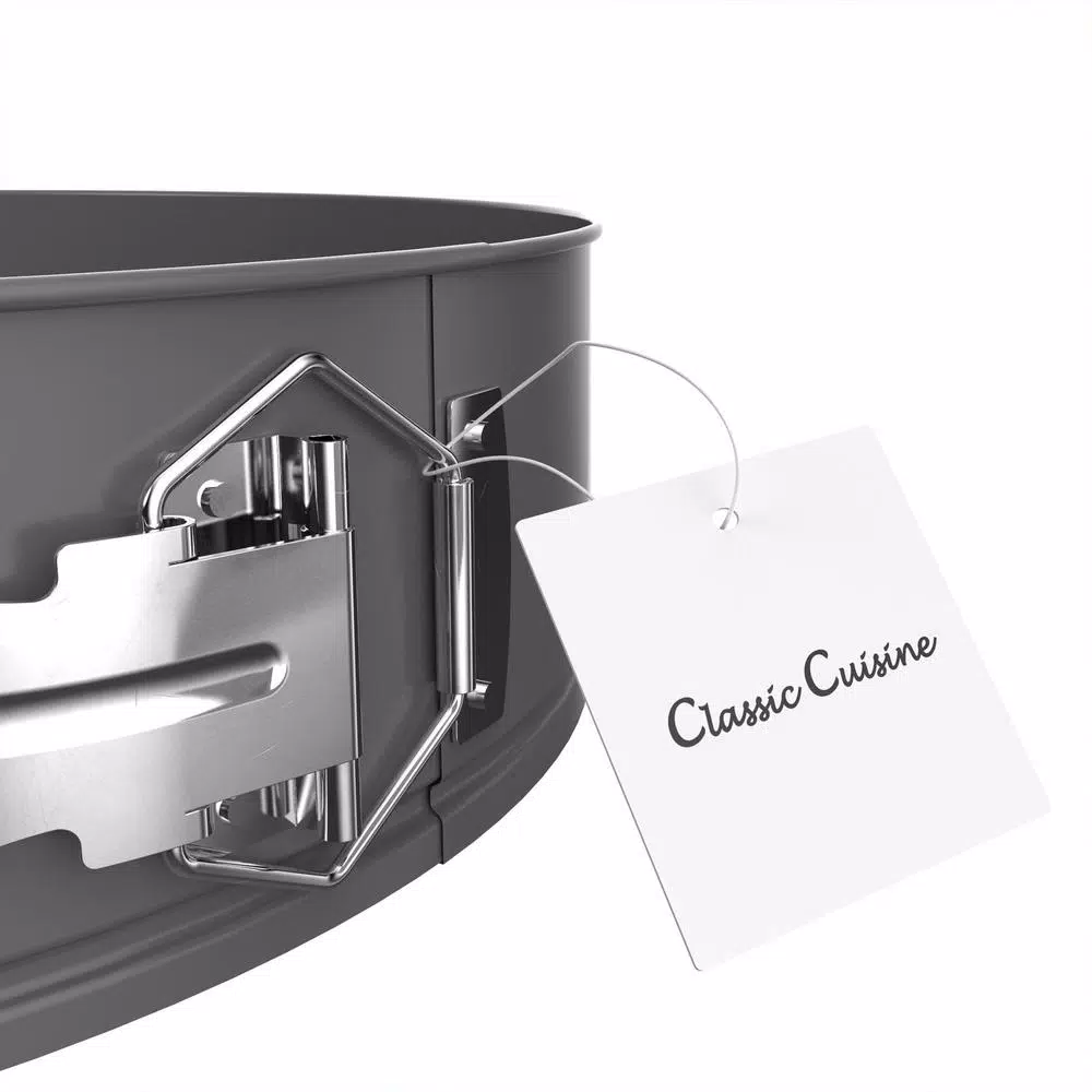 Classic Cuisine 10 in. Nonstick Carbon Steel Springform Cake Pan and Lid Set, 2-Piece