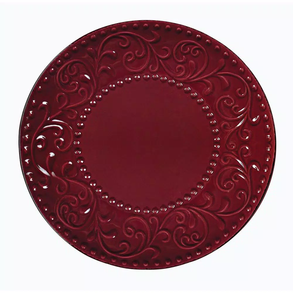 Lorren Home Trends Lorren Home 16-Piece Merlot Stoneware Dinnerware Set, Service for 4
