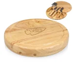 TOSCANA Kansas City Chiefs Circo Wood Cheese Board Set with 4 Stainless Steel Tools thumbnail 2