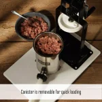 Weston 5 lb. Capacity Vertical Sausage Stuffer with Stainless Steel Canister and 3 Funnels thumbnail 3