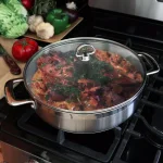 Chantal Induction 21 Steel 5 Qt. Stainless Steel Saute Pan with Glass Lid, Brushed Stainless Steel thumbnail 6