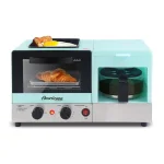 Americana 3-in-1 Breakfast Center - 2-Slice Toaster Oven, 4-Cup Coffee Maker & Griddle, Blue thumbnail 4