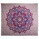WallPops Myra Pink and Purple Mandala Floral Wall Tapestry - Bohemian Cotton Wall Hanging thumbnail 2