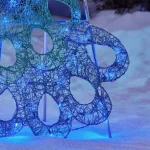 Home Accents Holiday 70 in. Blue Peacock LED Yard Decoration with 120 Lights thumbnail 5