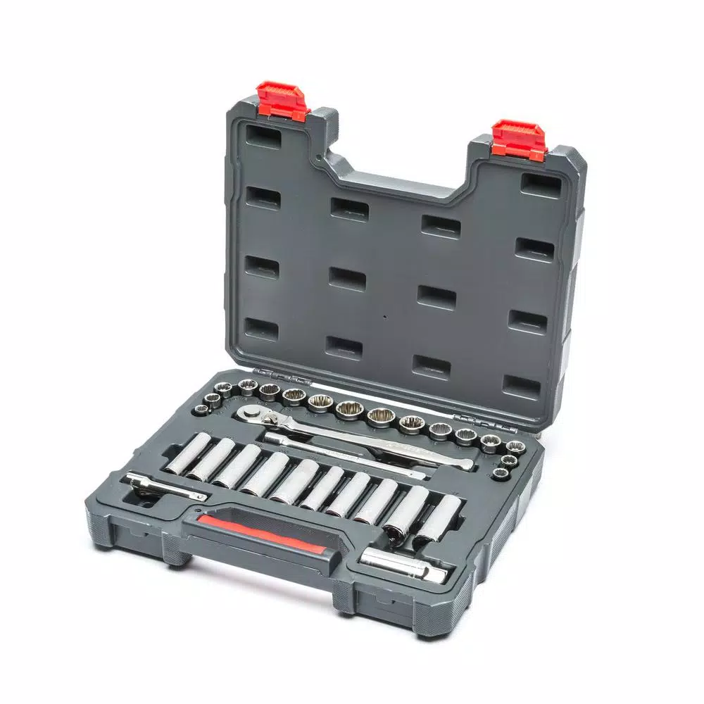Crescent 30-Piece 3/8 in. Drive SAE/Metric Mechanics Tool Set with Standard and Deep Sockets