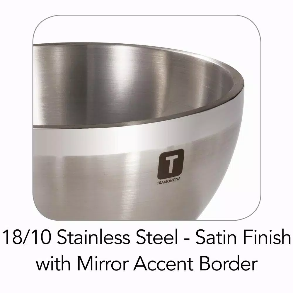 Tramontina Gourmet 5 Qt. Double Wall Insulated Stainless Steel Mixing Bowl