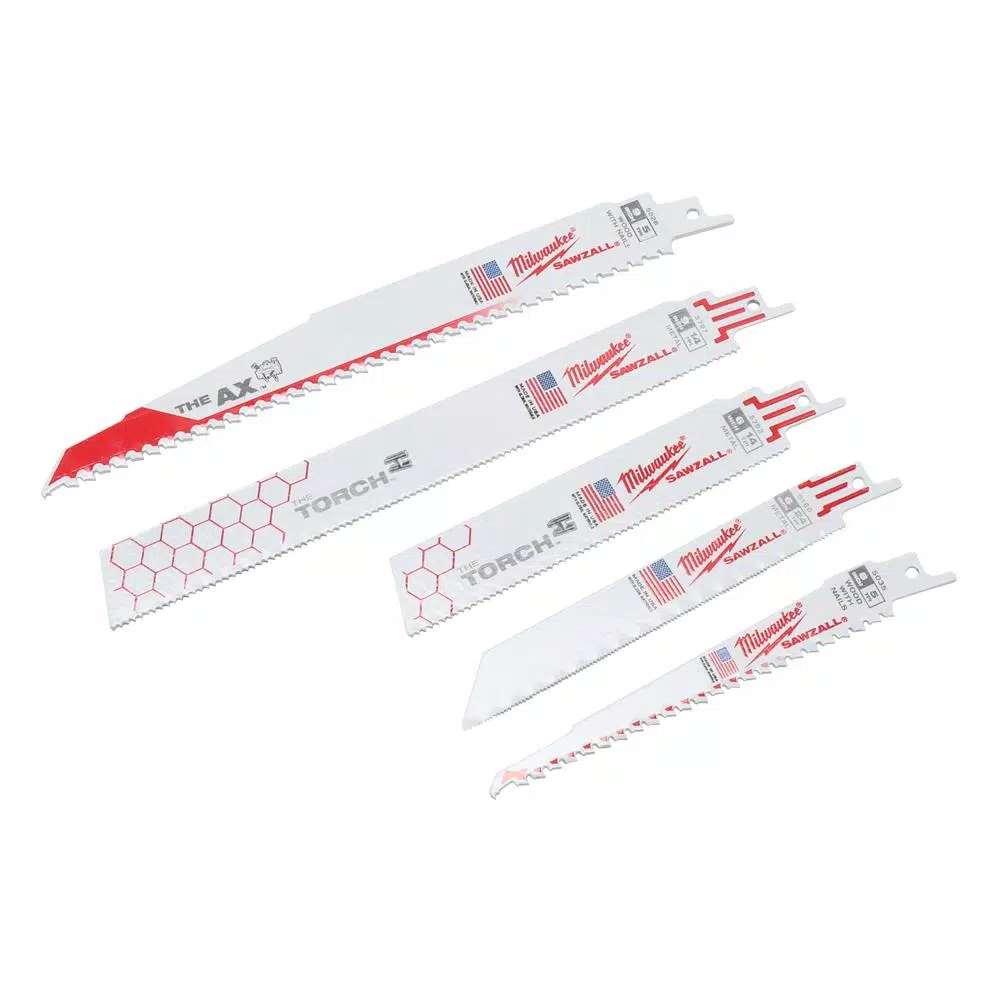 Milwaukee SAWZALL 13-Piece Bi-Metal Reciprocating Saw Blade Set for Wood and Metal Demolition