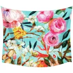 RoomMates Oil Paint Floral Large Wall Tapestry, Multi-Colored Polyester Wall Hanging thumbnail 1