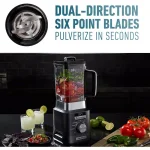 Calphalon 1100-Watt Auto-Speed Blender with 67 oz. Tritan Jar and Blend-N-Go Cup, Dark Stainless Steel thumbnail 2