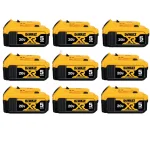 DEWALT 20V MAX XR Premium Lithium-Ion 5.0 Ah Battery Pack, 9-Pack thumbnail 1