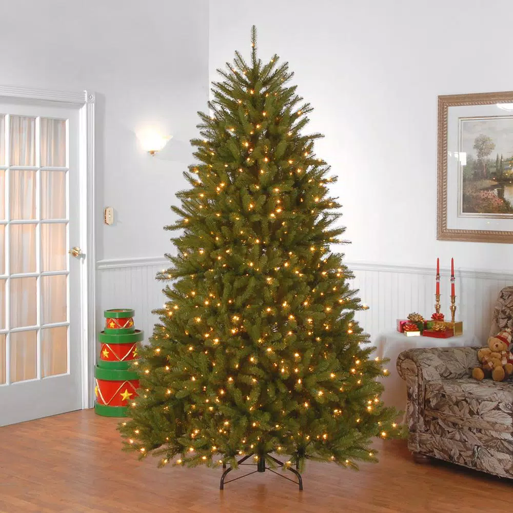 National Tree Company 7 ft. Dunhill Fir Artificial Christmas Tree with 700 Clear Warm Lights