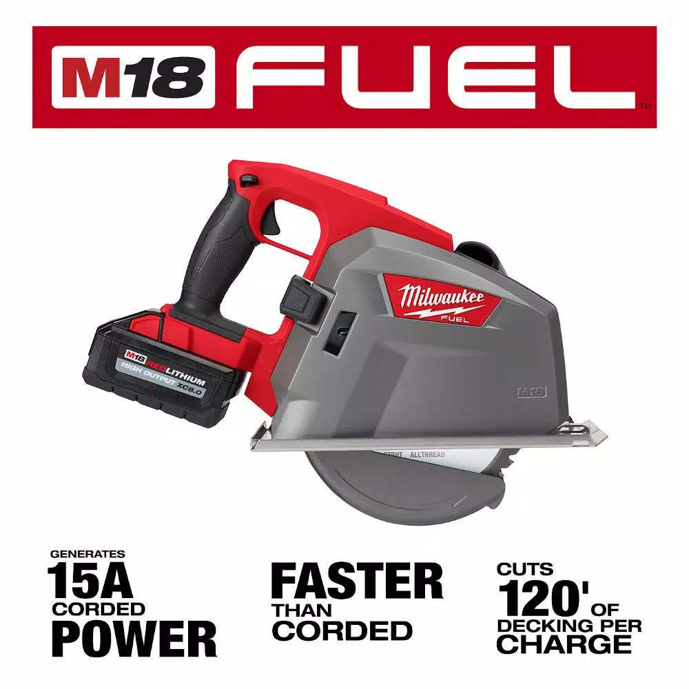 Milwaukee M18 FUEL 8 in. Metal Cutting Circular Saw Kit with 8.0 Ah Battery and Rapid Charger