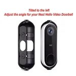 Wasserstein Adjustable Angle Wall Mount for Google Nest Hello Video Doorbell, Black thumbnail 3