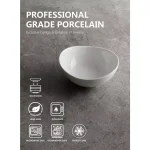 Sweese White Porcelain Mini Serving Bowls, 4 oz. Curved Design, Set of 6 thumbnail 3
