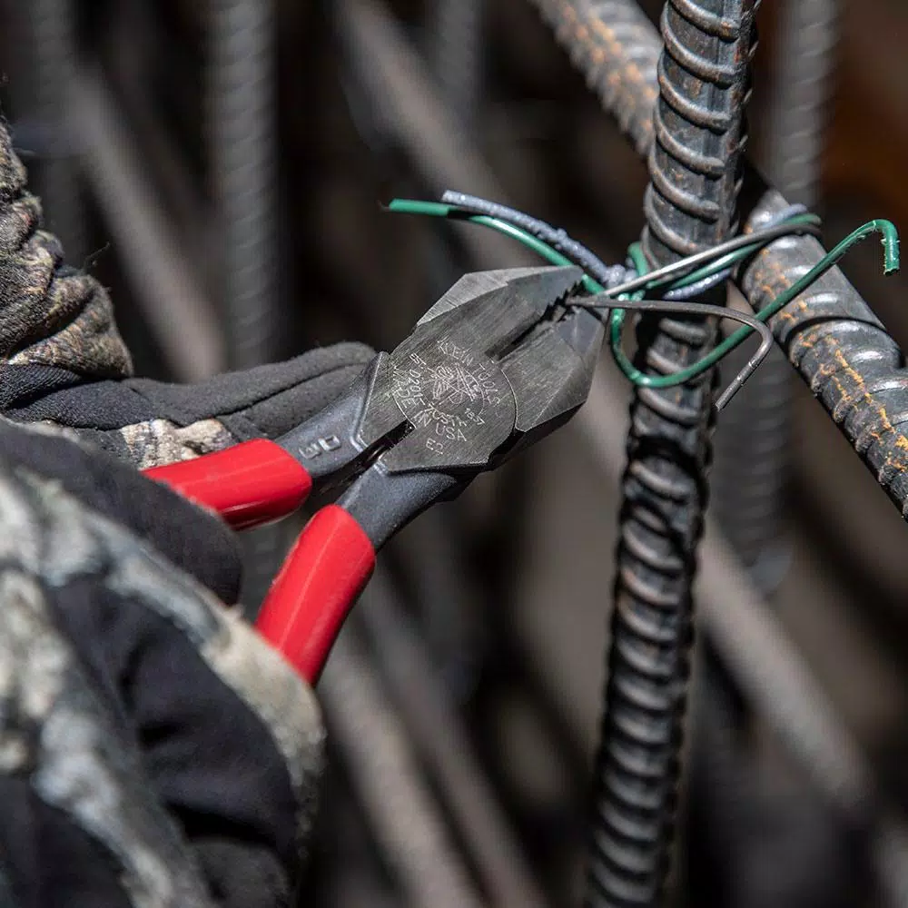 Klein Tools 9 in. Aggressive Knurl Ironworker's Pliers for Rebar Tie Wire