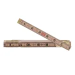 Lufkin 6 ft. Wood Rule with 6 in. Brass Slide Extension, Graduated to 1/16 in. thumbnail 2