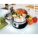 Euro Cuisine 3.4 Qt. Stainless Steel Electric Food Steamer and Rice Cooker, 1200W, Black thumbnail 2