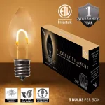 Wintergreen Lighting FlexFilament C9 LED Shatterproof Warm White Vintage Edison Replacement Bulbs (5-Pack) thumbnail 3