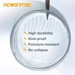 POWERTEC 2-1/2 in. x 50 ft. Flexible PVC Dust Collection Hose with 2 Stainless Steel Clamps, Clear thumbnail 4