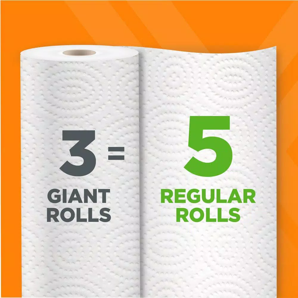 HDX 2-Ply Paper Towels, Ultra Absorbent & Strong, 3 Rolls