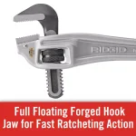 RIDGID Model 18 18 in. Aluminum Offset Pipe Wrench thumbnail 10
