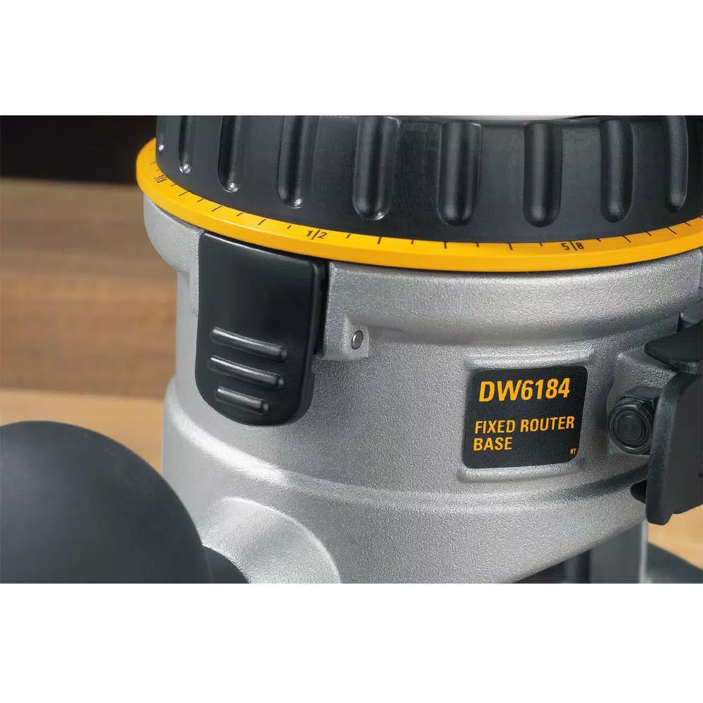 DEWALT DW618PKB 2-1/4 HP 12 Amp Corded Fixed and Plunge Base Router Combo Kit