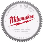 Milwaukee 10 in. 72T Carbide Teeth Aluminum and Metal Cutting Circular Saw Blade thumbnail 1