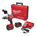 Milwaukee M18 FUEL 1/2 in. Brushless Cordless Hammer Drill/Driver Kit w/ (2) 5.0 Ah Batteries & Charger thumbnail 1