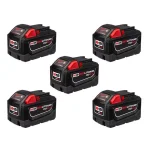 Milwaukee M18 REDLITHIUM HIGH DEMAND 9.0 Ah Battery Pack (5-Pack) thumbnail 1