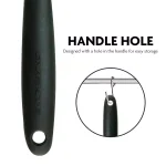 Ovente Premium Silicone Spatula with Stainless Steel Core, Heat Resistant up to 500°F, BPA-Free, Black thumbnail 4
