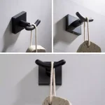 KRAUS Ventus Matte Black Double Hook Bathroom Robe and Towel Hook thumbnail 4