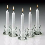 Light In The Dark 6 in. White Unscented Taper Candles, 3/4 in. Thick, Set of 80 thumbnail 1