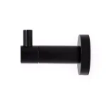 Italia Florence Wall Mounted Robe Hook - Matte Black Solid Brass thumbnail 3