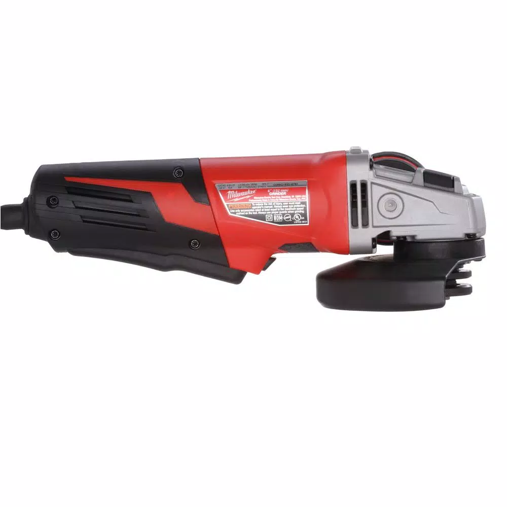 Milwaukee 6 in. 13 Amp Small Angle Grinder with Paddle Switch, 9000 RPM