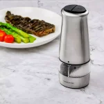 Ovente 2-in-1 Electric Salt and Pepper Grinder, Stainless Steel Silver, Battery Operated thumbnail 5