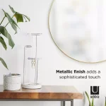 Umbra Hubba 34-inch Round Contemporary Brass Wall Mirror thumbnail 6