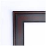 Amanti Art 25 in. Square Beveled Edge Wood Framed Bathroom Vanity Mirror, Dark Brown Mahogany thumbnail 3