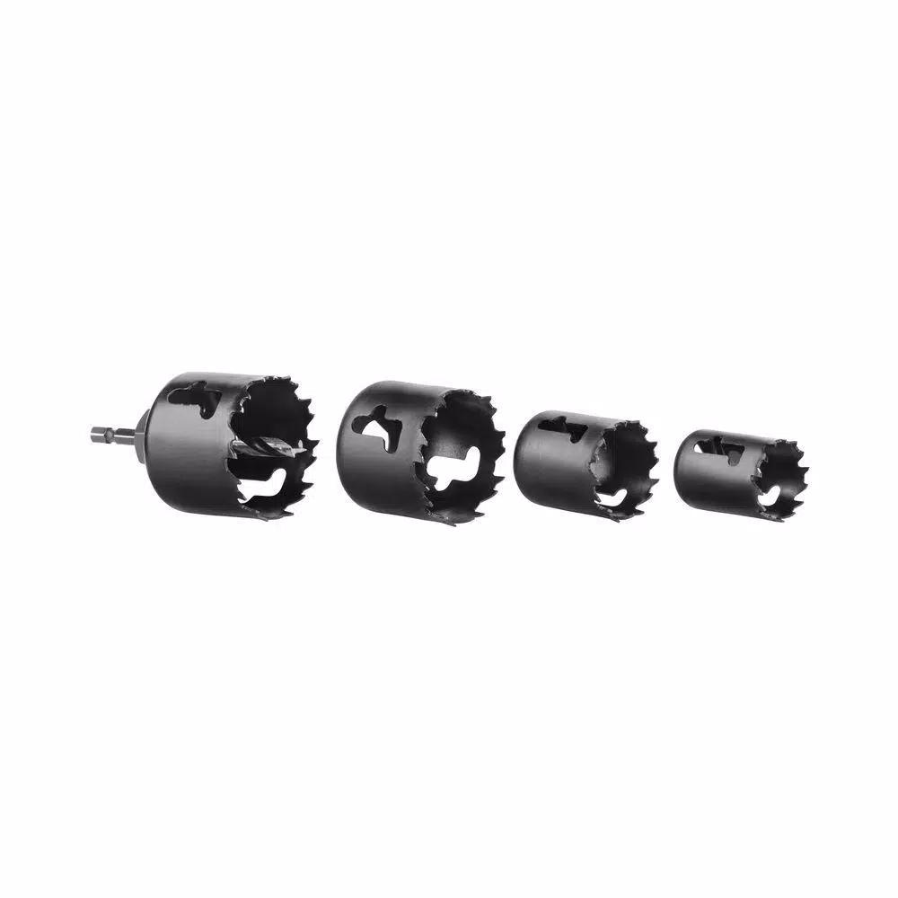 RYOBI 5-Piece Carbon Hole Saw Set for Wood Drilling