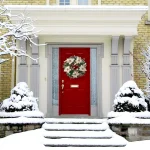 Fraser Hill Farm 24 in. Artificial Christmas Wreath with Poinsettias, Ornaments and Gold Berries thumbnail 4