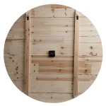 Pinnacle 36 in. Rustic Washed Gray Wood Plank Frameless Wall Clock thumbnail 5