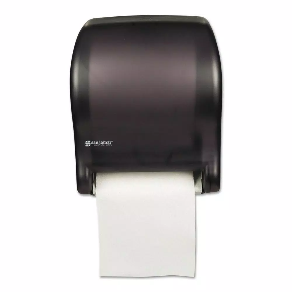 San Jamar Tear-N-Dry Essence Automatic Roll Towel Dispenser, Black Pearl