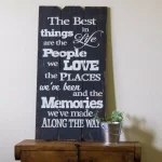 Unbranded Boulder Innovations "Best Things In Life" 18 x 36 in. Printed Wood Wall Art Sign thumbnail 1